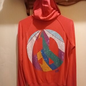 PINK Victoria's Secret Vintage Collectors Zip Up with Peace Design